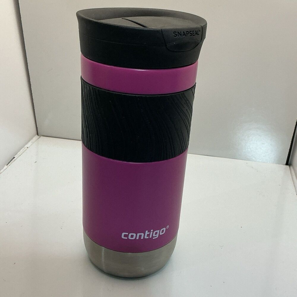Contigo SnapSeal Travel Mug 16 oz Pink Purple Stainless Steel Insulated